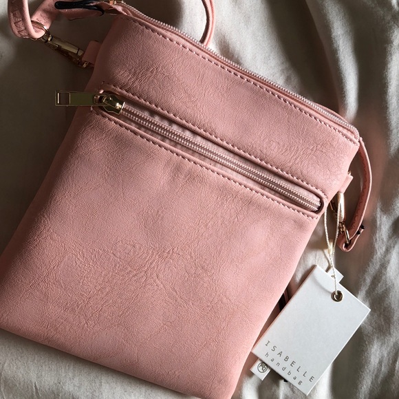 Blush Pink Small Crossbody Vegan Leather - Picture 4 of 4